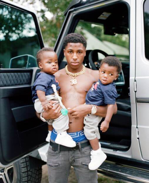 Kamiri Gaulden's father, YoungBoy Never Broke Again, with his brothers.